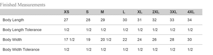 sizing chart