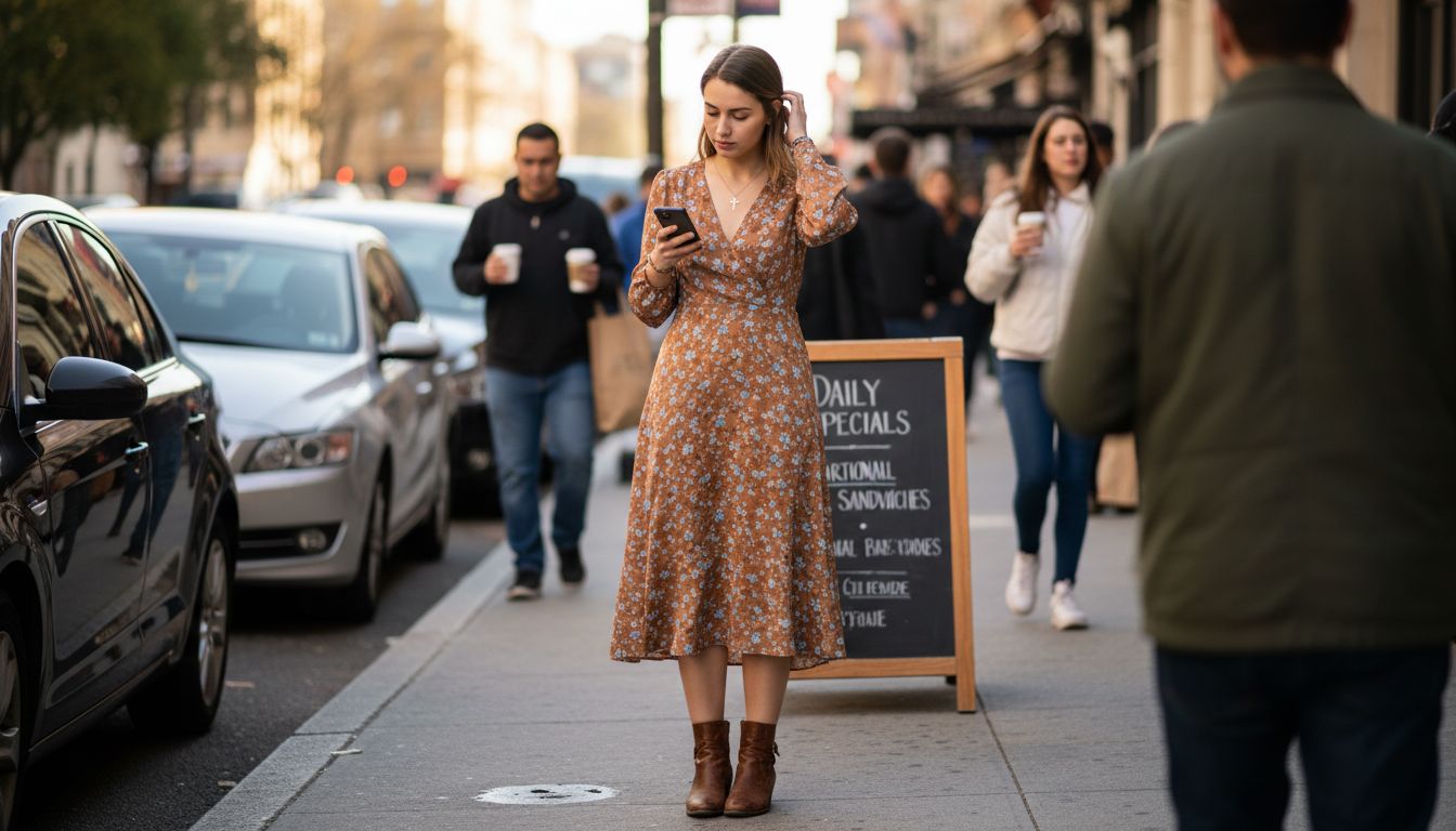 Woman displaying faith-inspired streetwear style
