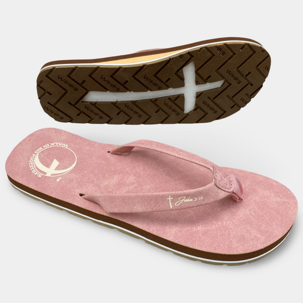 Women's Cross Bottom Sandals in Pink
